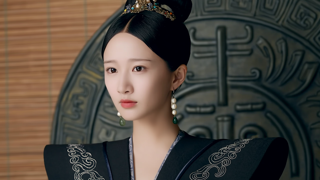 以中国文献内容做参考画一幅夏朝美女，要体现当时文化和服装特色，人物要像真人