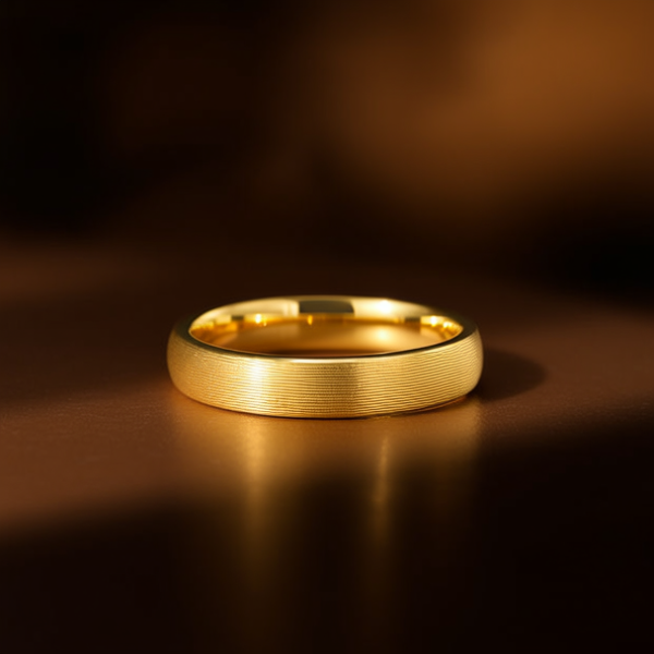 光面金戒指图片 光面金戒指图片