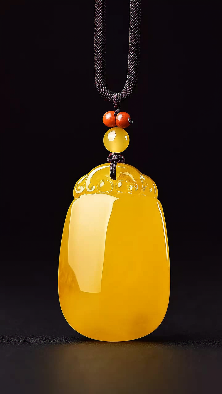 黄金吊坠配珠子图片