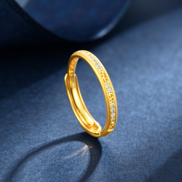 1克黄金戒指有多大图片